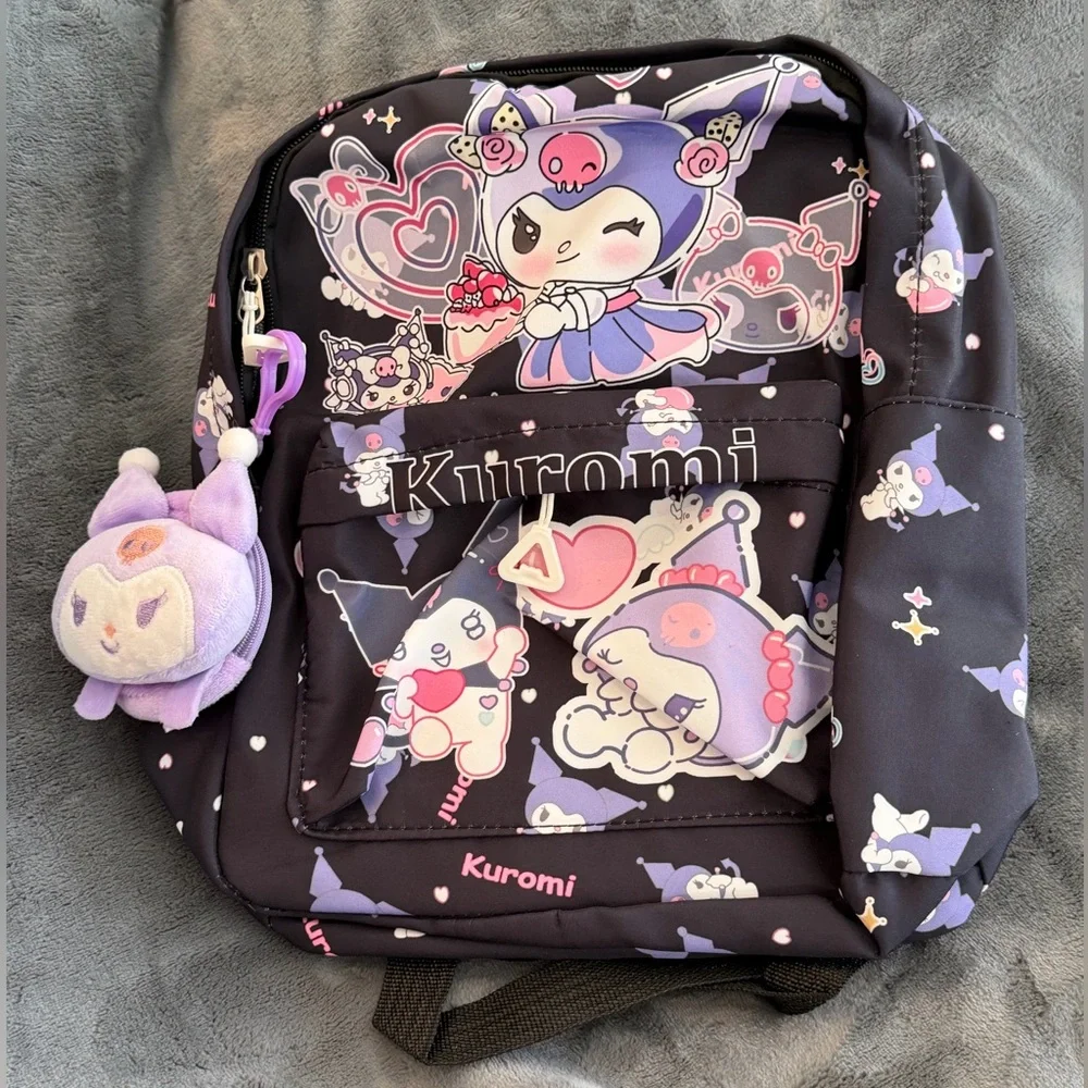 ❤️❤️SANRIO MYSTERY BUNDLE with Black Kuromi Backpack & Coin Purse Charm